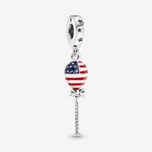 Pandora Stars, Stripes & Bow Balloon Dangle Charm